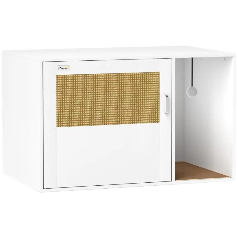 Cat Litter Box Enclosure with Scratching Mat