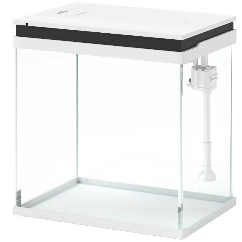 14 L Glass Aquarium with Filtration and LED Lighting