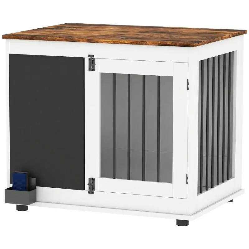 Indoor Dog Crate with 2 Doors and Chalkboard, 80 x 60 x 70 cm