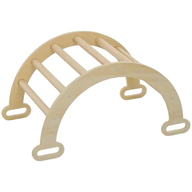 Indoor Wooden Climbing Arch, Natural Wood