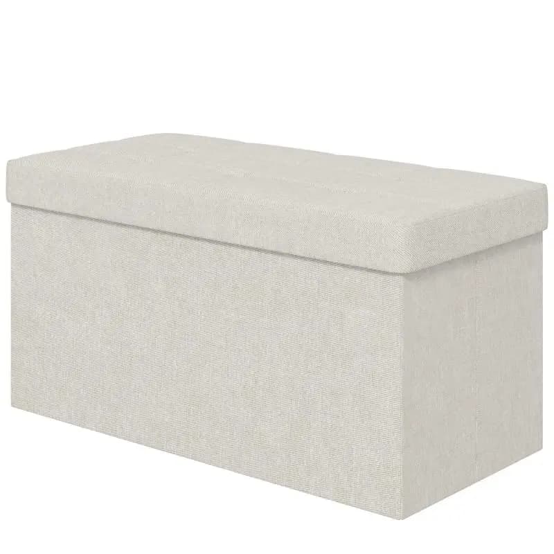 Foldable Storage Ottoman Bench, 76 cm