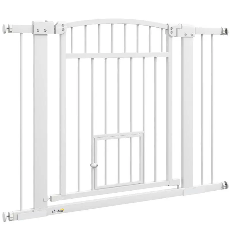 Dog Safety Gate with Double-Locking System, 76–104 cm
