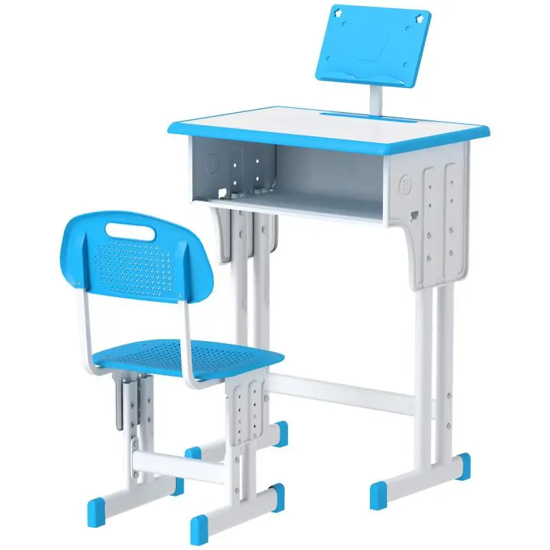 Children's Desk and Chair Set with Reading Stand, Blue