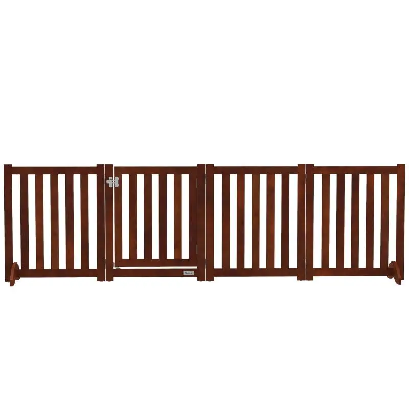 Foldable Wooden Dog Safety Gate, 4 Panels