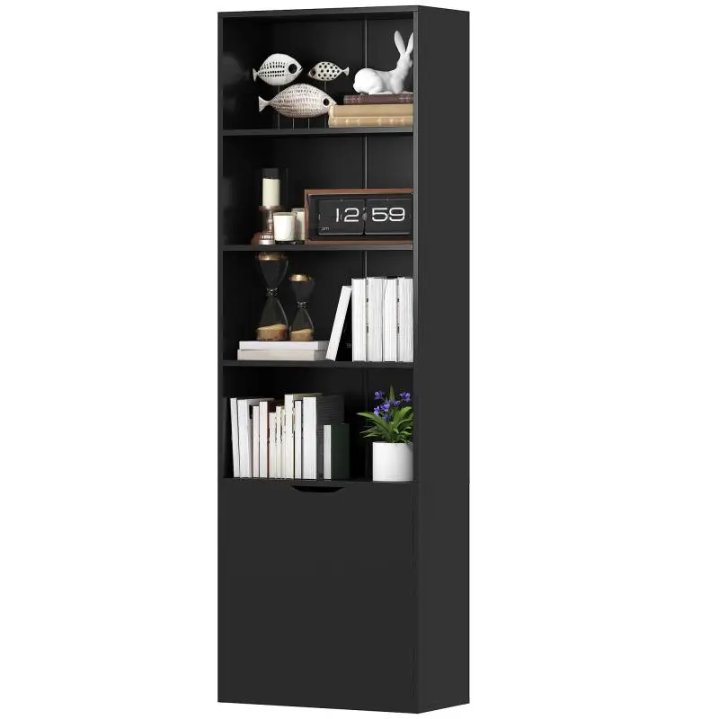 Bookcase with 2-Door Cabinet, 180 cm