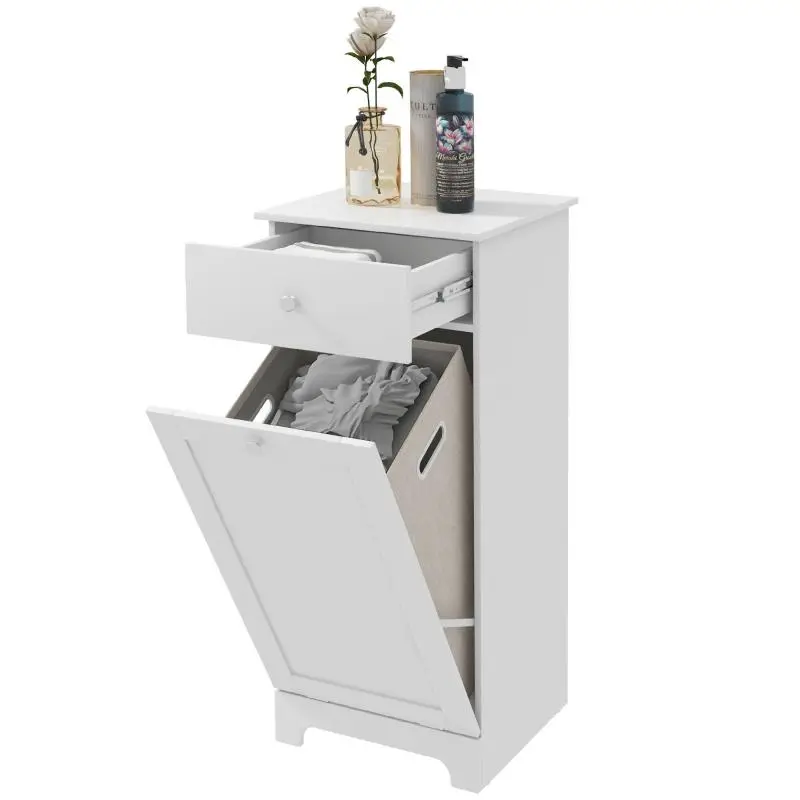 Bathroom Unit with Laundry Basket and Drawer