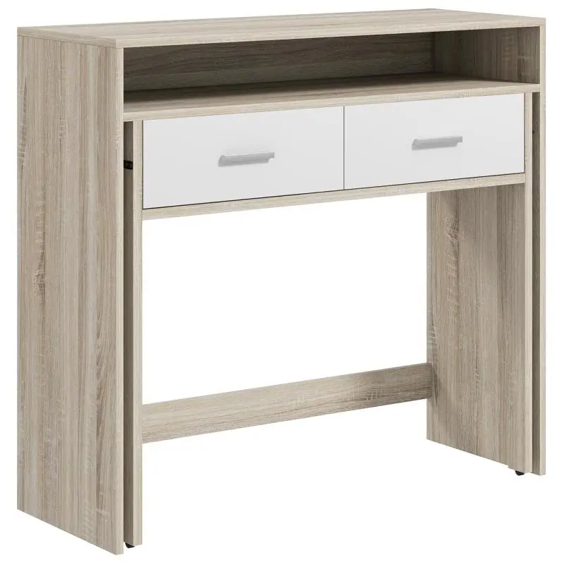Console Table With Sliding Top and 2 Drawers
