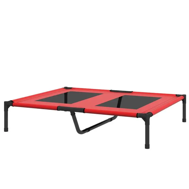 Raised Pet Bed with Metal Frame, 92 × 76 cm