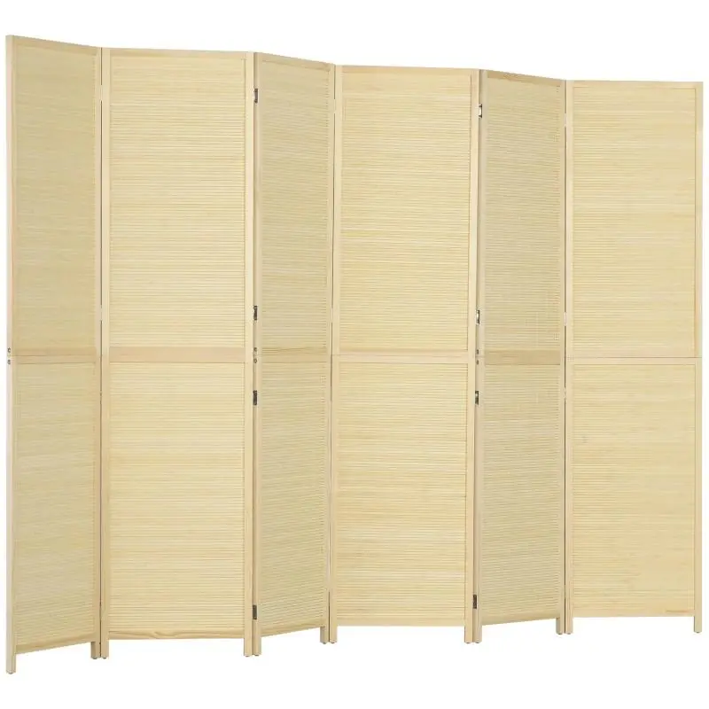 6-Panel Bamboo Room Divider, 270 cm