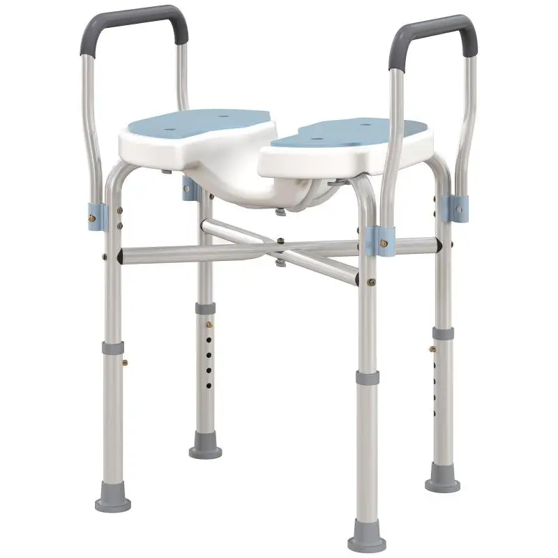 Height Adjustable Shower Chair with Armrests