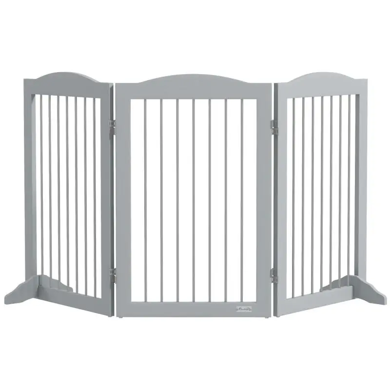 Foldable Pet Safety Gate, 3 Panels, 154 × 30 × 80 cm