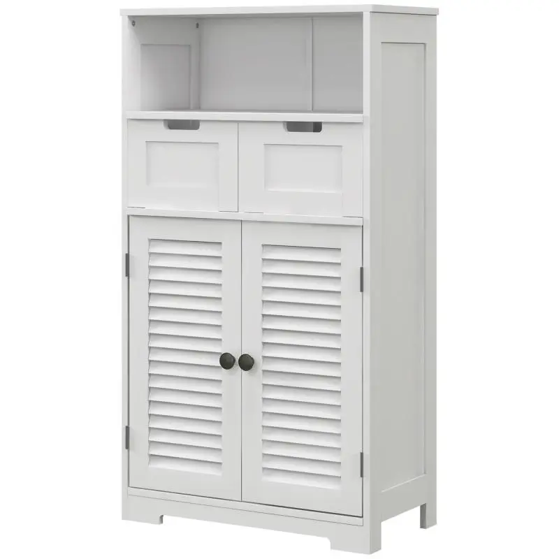 Bathroom Cabinet with 2 Doors, 2 Drawers