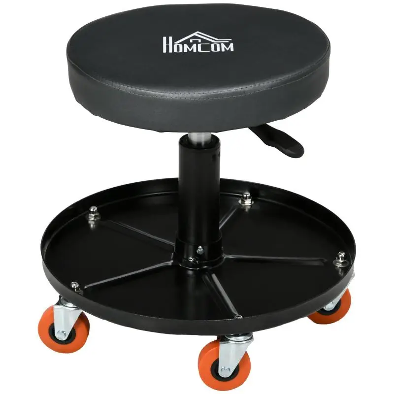 Mechanic's Stool with Swivel Seat and Tool Tray