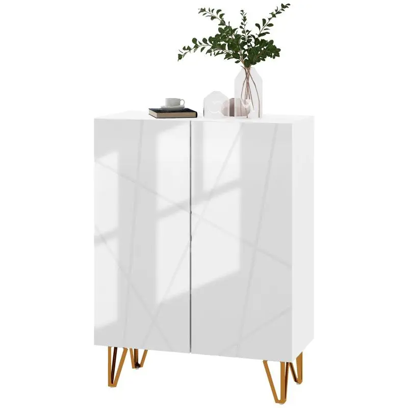 2-Door Shoe Storage Cabinet with Adjustable Shelves
