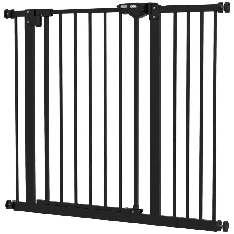 Pet Safety Gate with Extension, Black