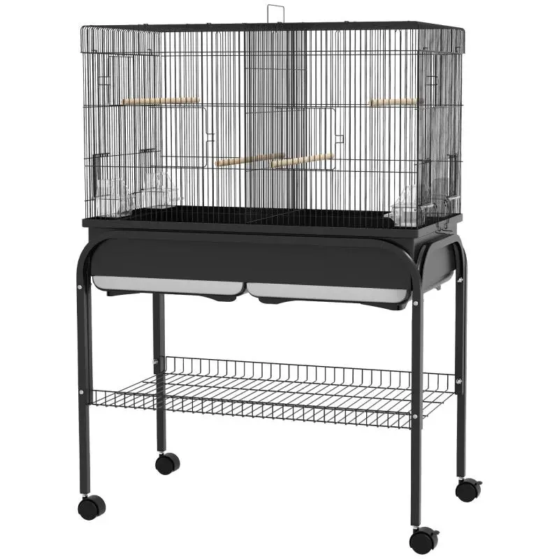 Large Bird Cage with Stand and Wheels