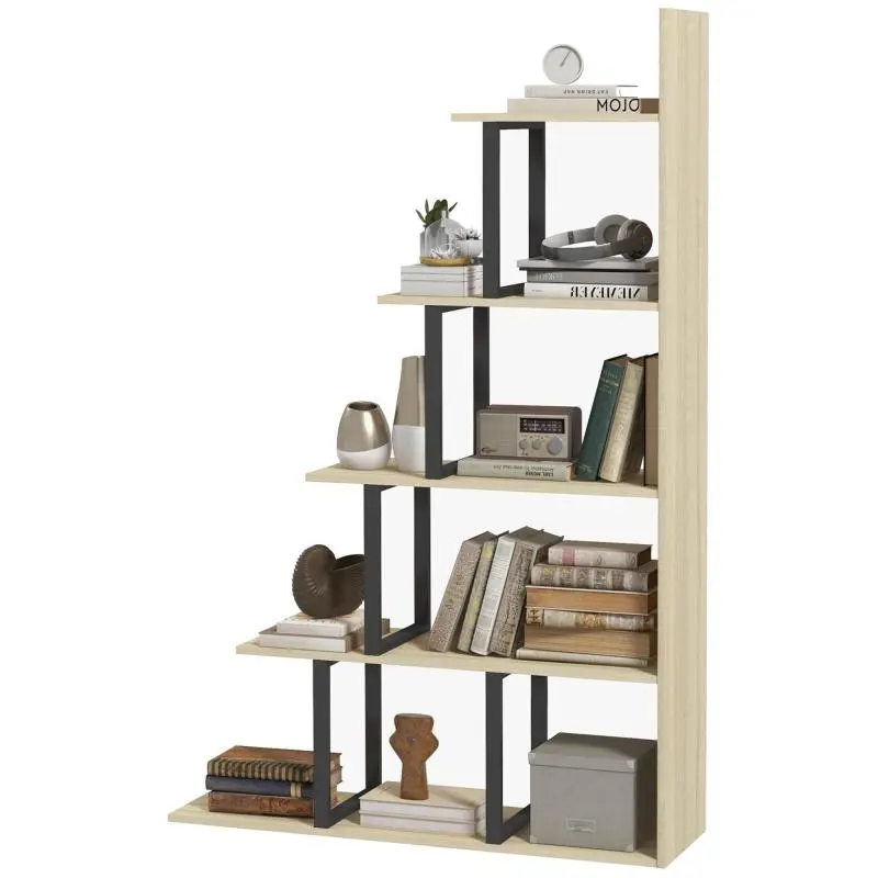 5-Tier Stepped Bookcase Room Divider