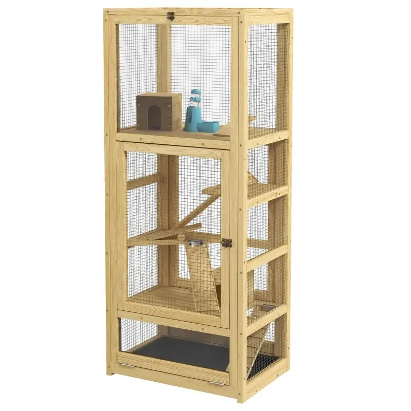 5-Level Wooden Hamster Cage, 131 cm