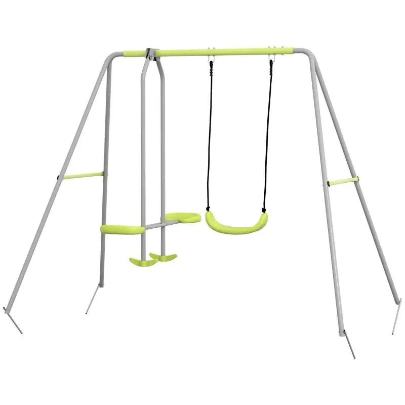 2-Station Swing Set with Glider