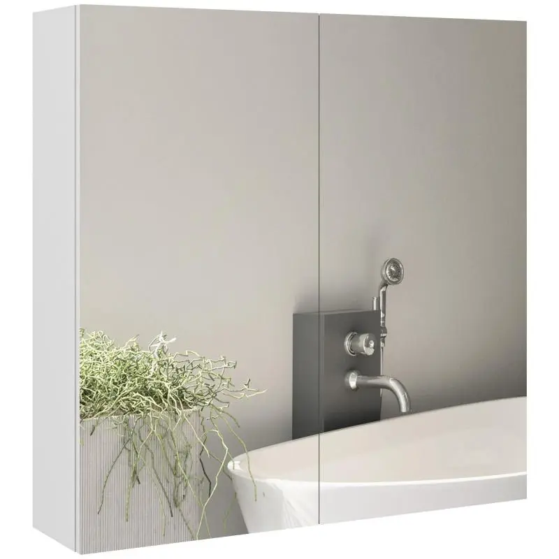 Bathroom Wall Cabinet with Mirror, 60 x 15 x 60 cm
