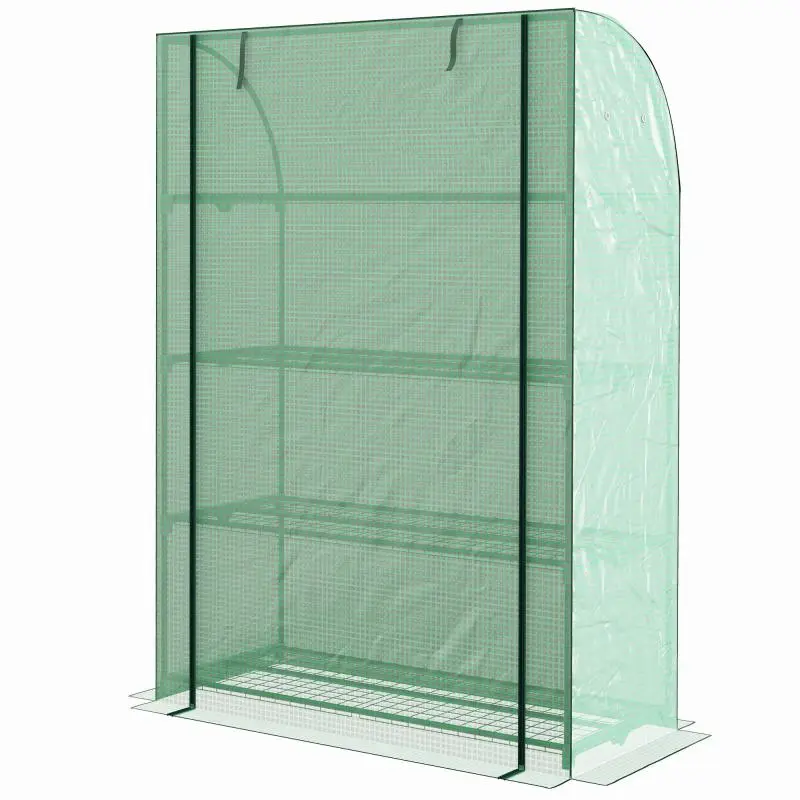 4-Tier Mini Garden Greenhouse, 120 x 50 x 170 cm, Green