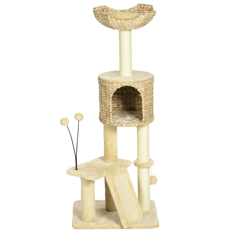 Cat Tree with Hideaway, Basket and 116 cm Height