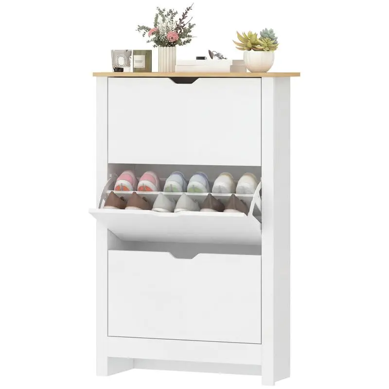 3-Door Shoe Cabinet, 72 x 26 x 112 cm