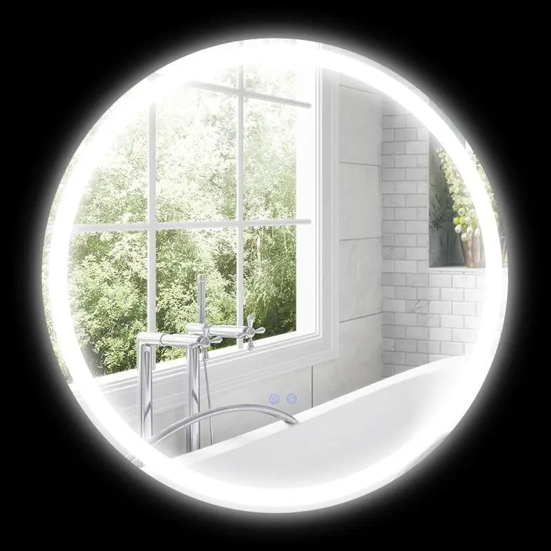 60 cm Round LED Bathroom Mirror with Touch Switch