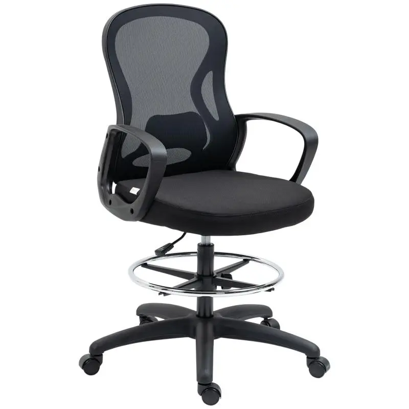 Height Adjustable Mesh Office Chair with Footrest