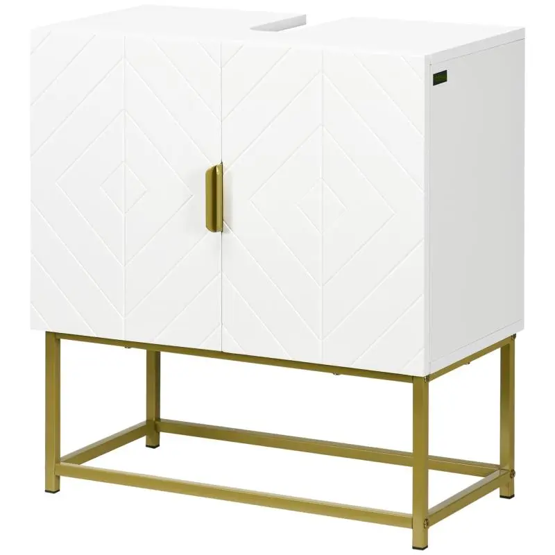 Bathroom Vanity Unit with Double Doors, 60 cm