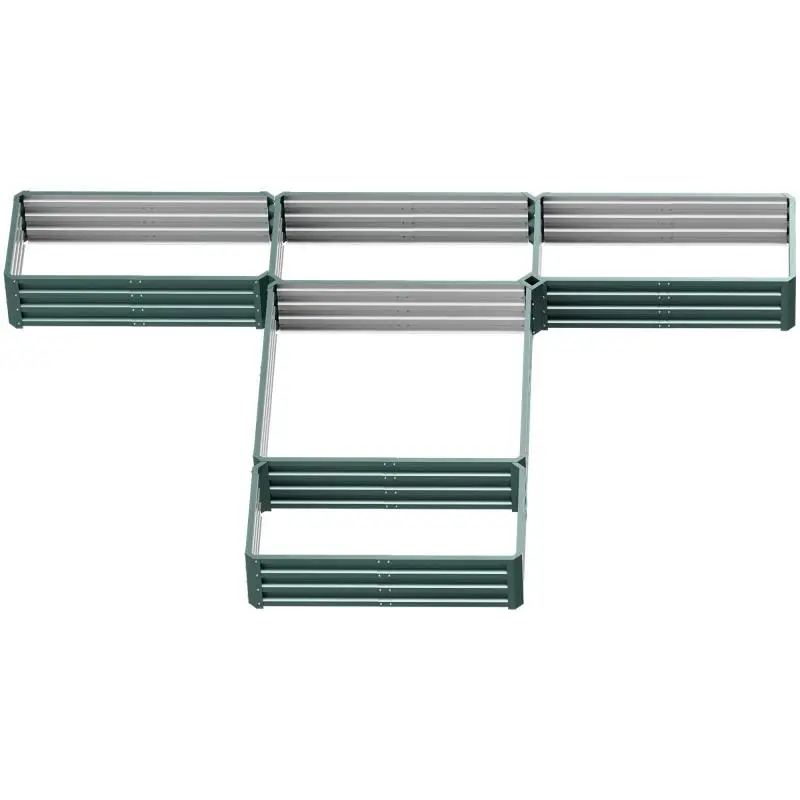 Modular Steel Garden Planter Set, 5 Pieces