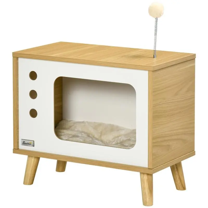 TV-Shaped Cat House with Cushion