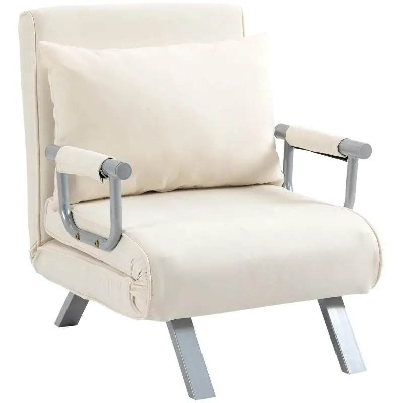 Convertible Single Armchair Bed with Adjustable Backrest