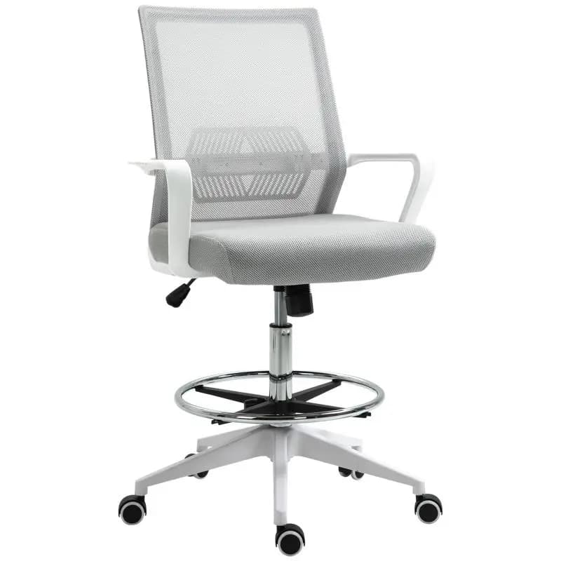 High-Seat Office Chair with Mesh Back