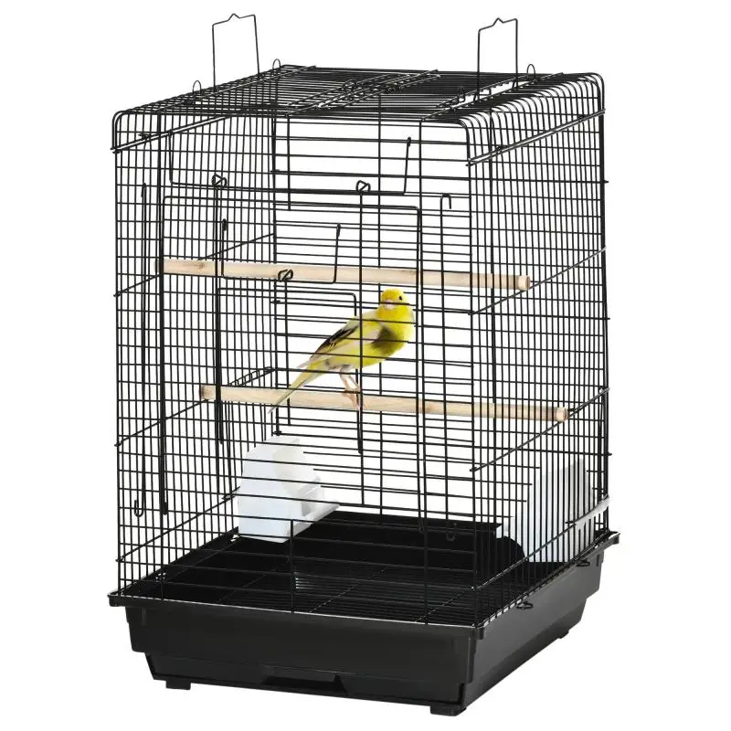 Metal Bird Cage with Feeders and Removable Tray