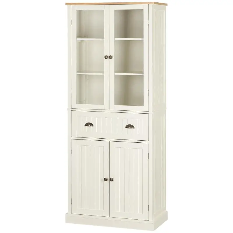 Kitchen Storage Cabinet with 4 Doors and 1 Drawer