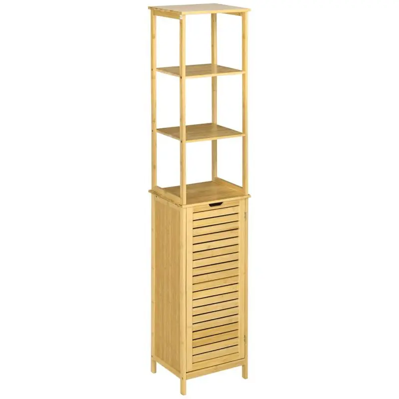 Bamboo Tall Bathroom Cabinet, 173 cm