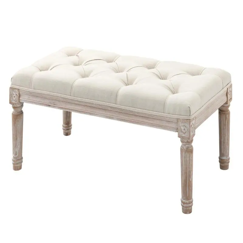 Tufted Upholstered Bench, 80 cm