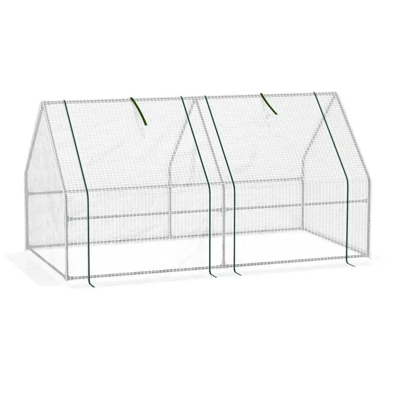 Mini Tunnel Greenhouse with 2 Windows, 180 cm