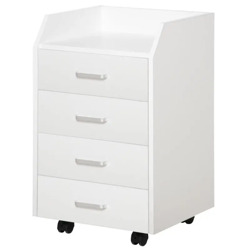 Mobile Storage Unit with 4 Drawers, 40 × 36 × 65 cm