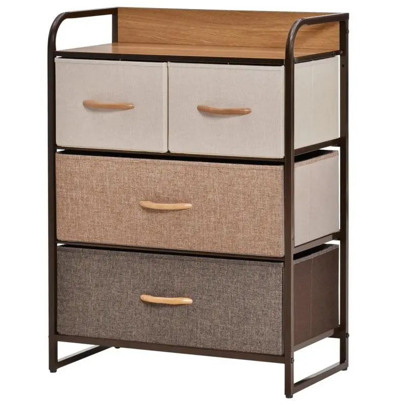 4-Drawer Fabric Storage Chest, 58 x 29 x 78.5 cm