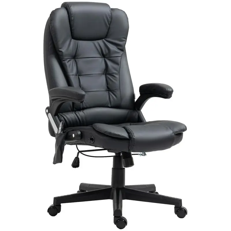 Electric Heated Massage Office Chair, Black