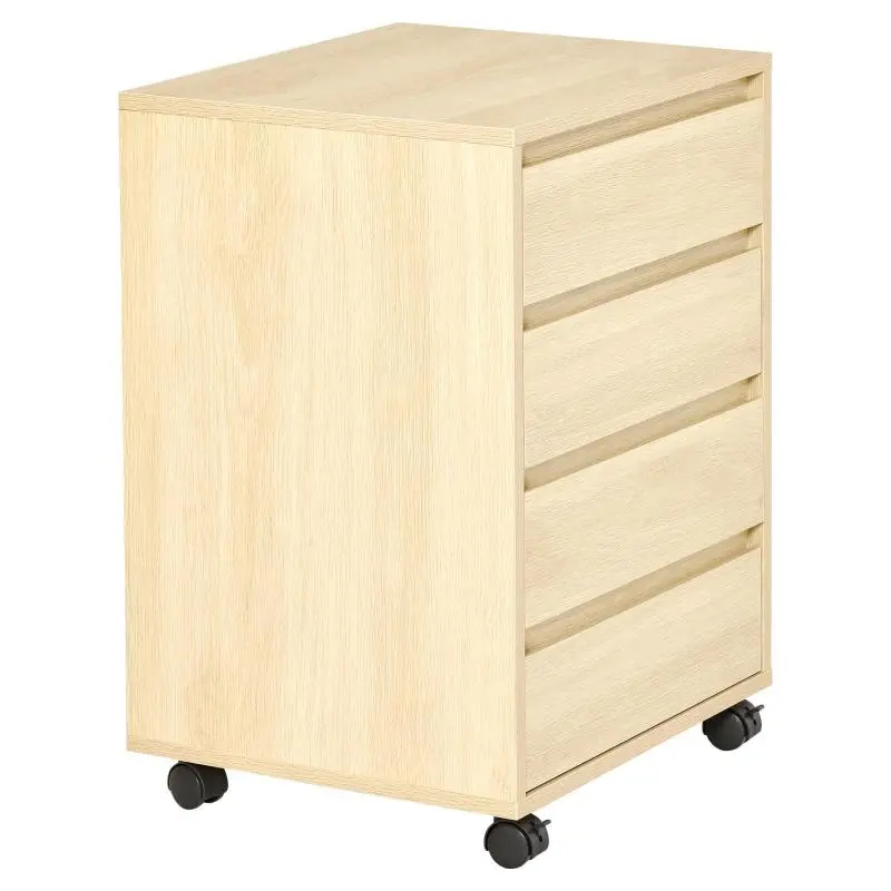 Mobile Office Storage Unit with 4 Drawers