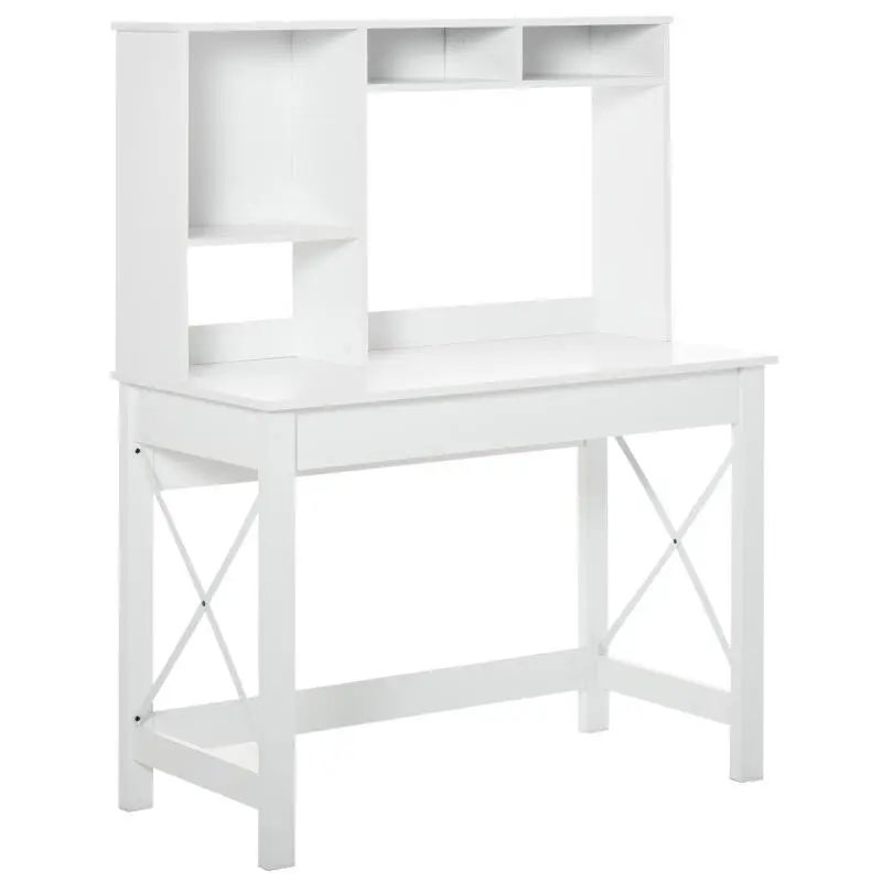 Wooden Desk with Shelving, 105 cm