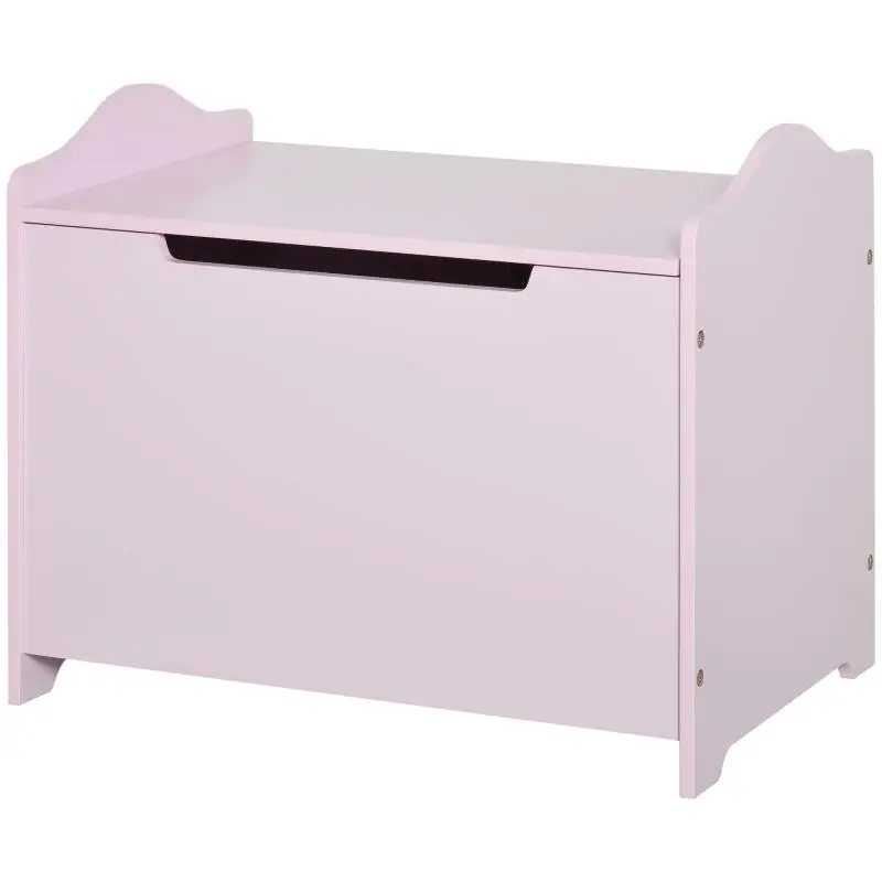 Children's Toy Chest with Pneumatic Strut, Pink