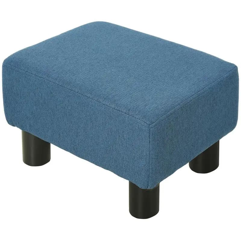 Linen-Style Footstool, 40 x 30 x 24 cm