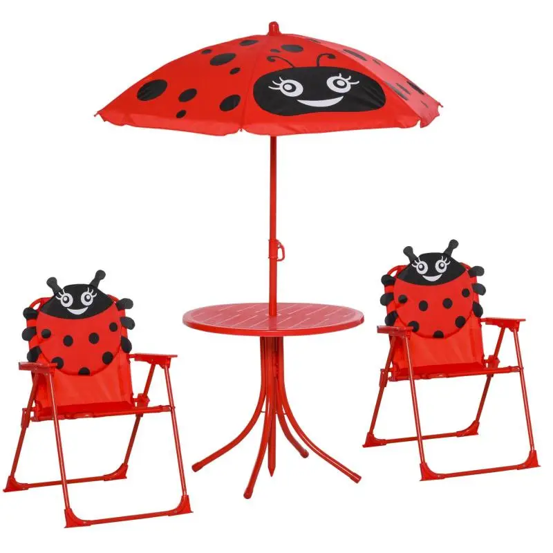 Children's Garden Furniture Set with Parasol