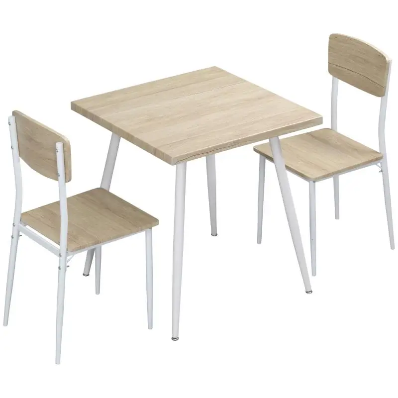 3-Piece Dining Table Set with 2 Chairs