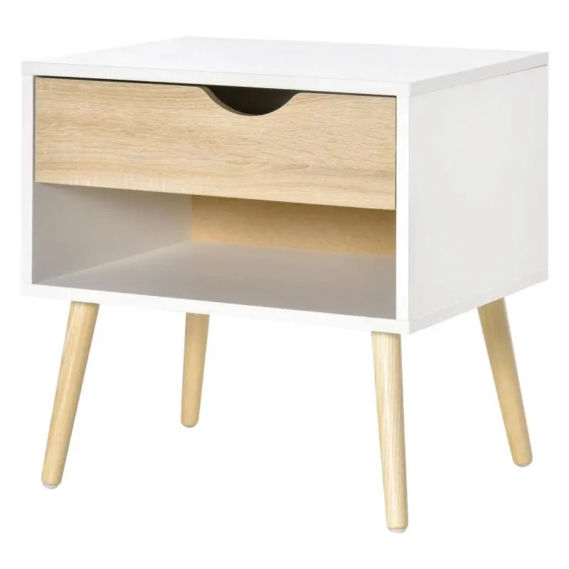 Bedside Table with Drawer, 50 x 39 x 51 cm
