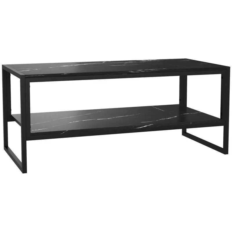 Coffee Table with Shelf, 106 cm, Black